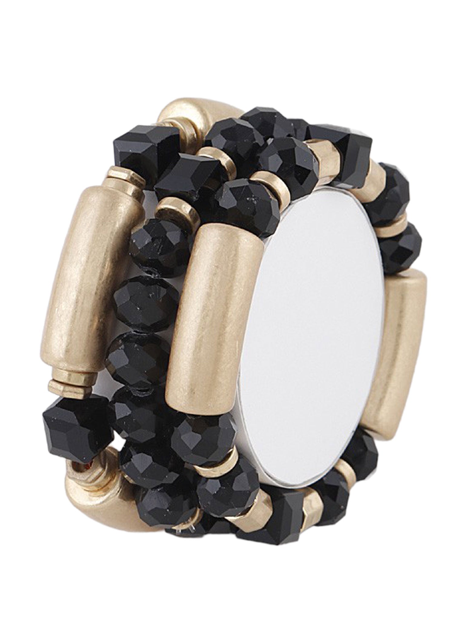Crystal Black Tube Bracelet