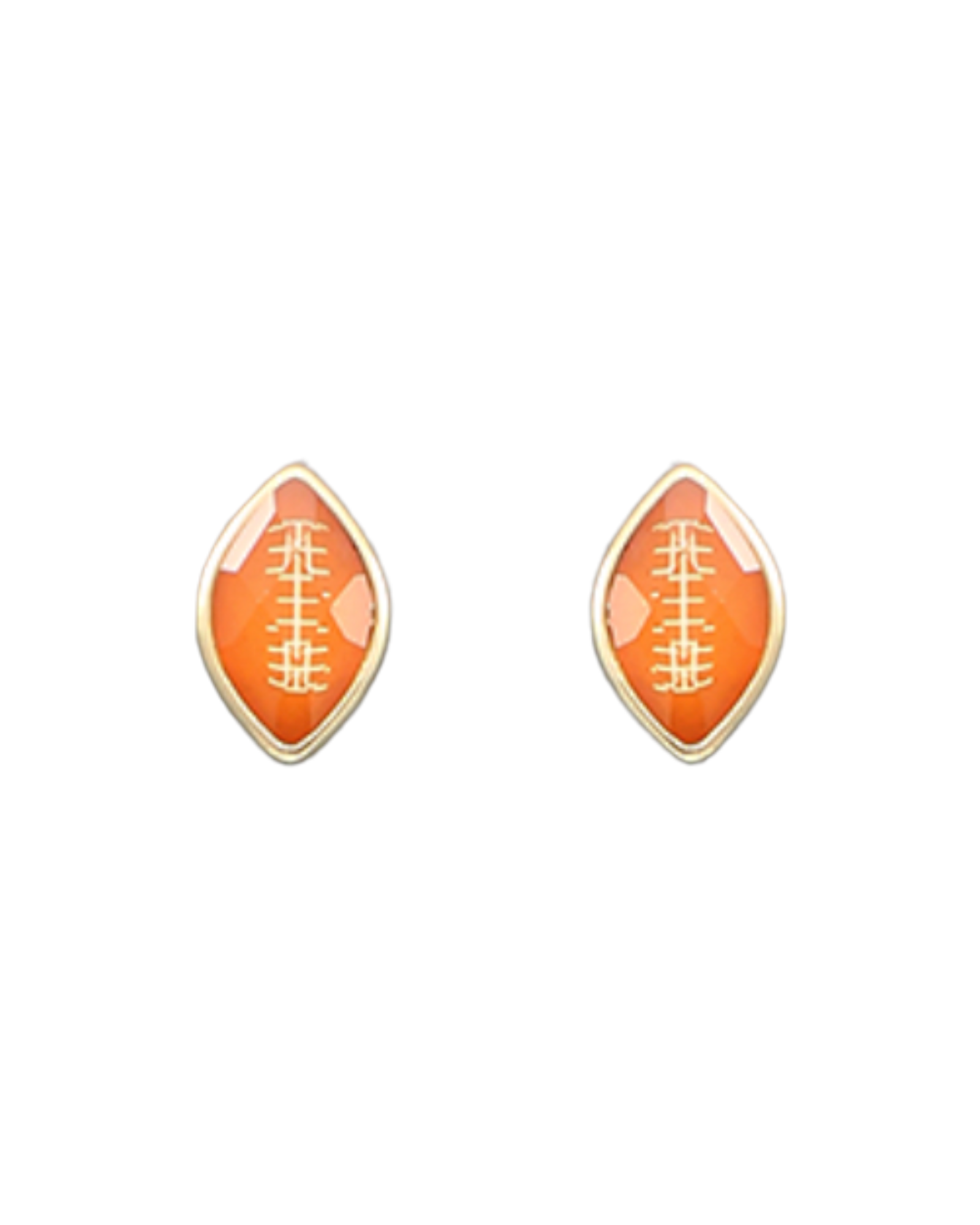 Epoxy Football Stud Earrings