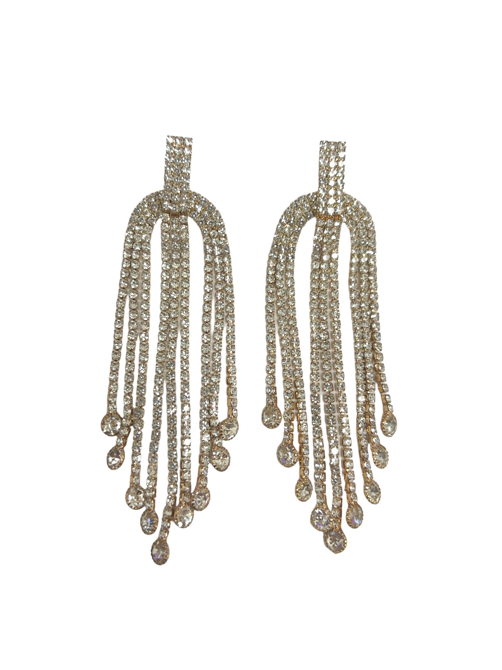 Fancy Rhinestone Drop Earrings