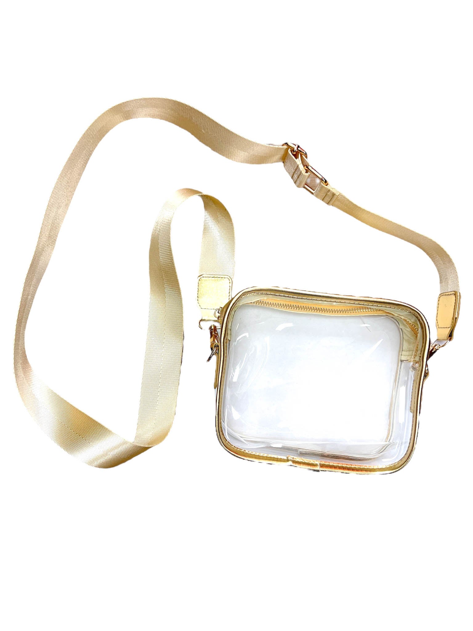 Clear Gold Stadium Crossbody Bag