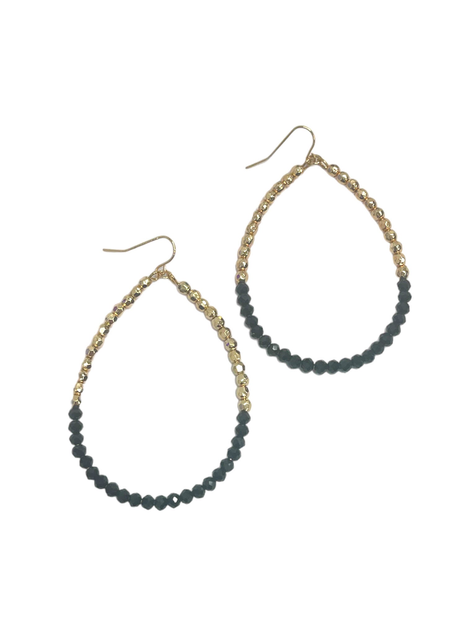 Crystal Beaded Hoop Earrings