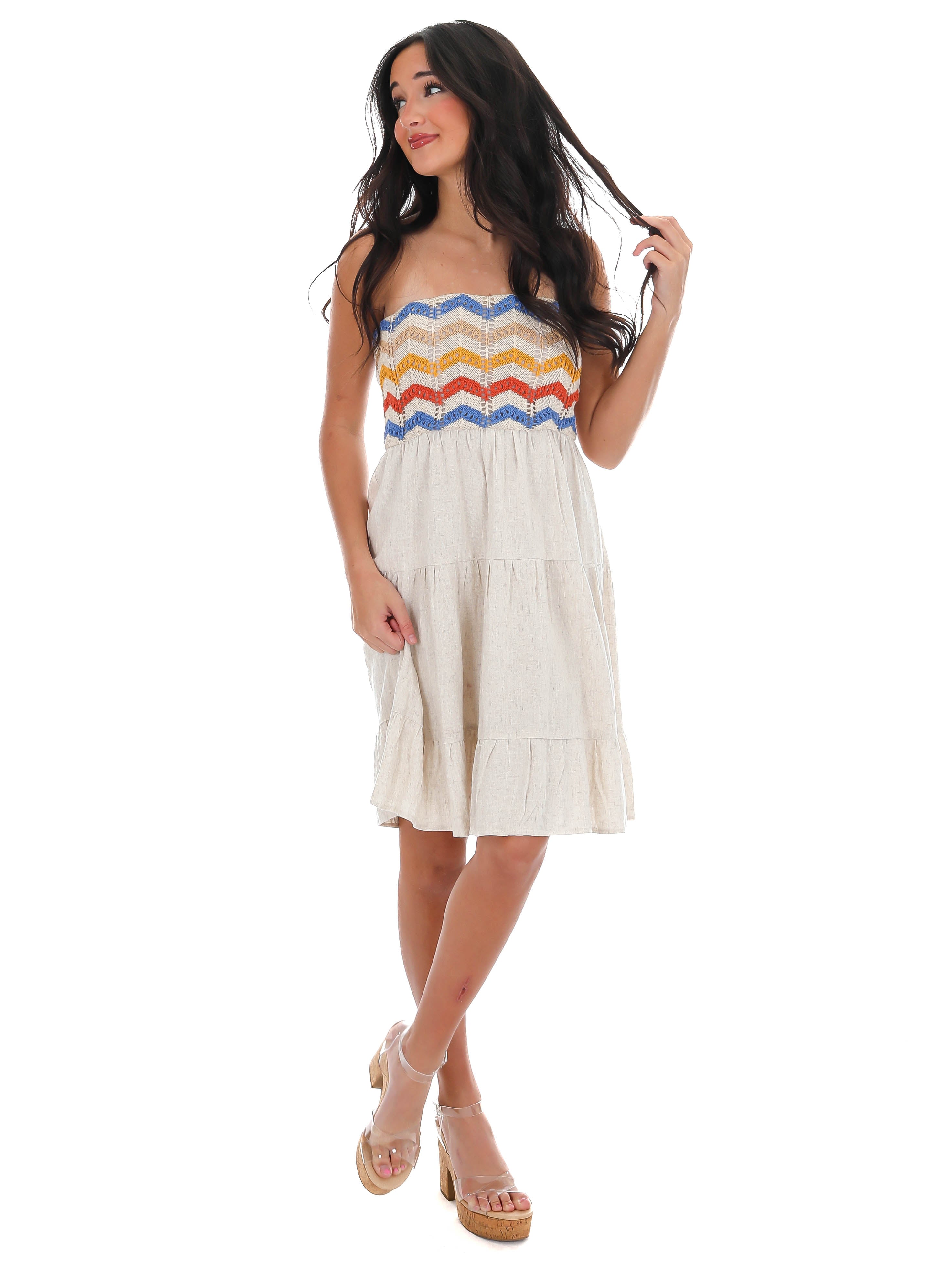 Drive Down Main Strapless Dress