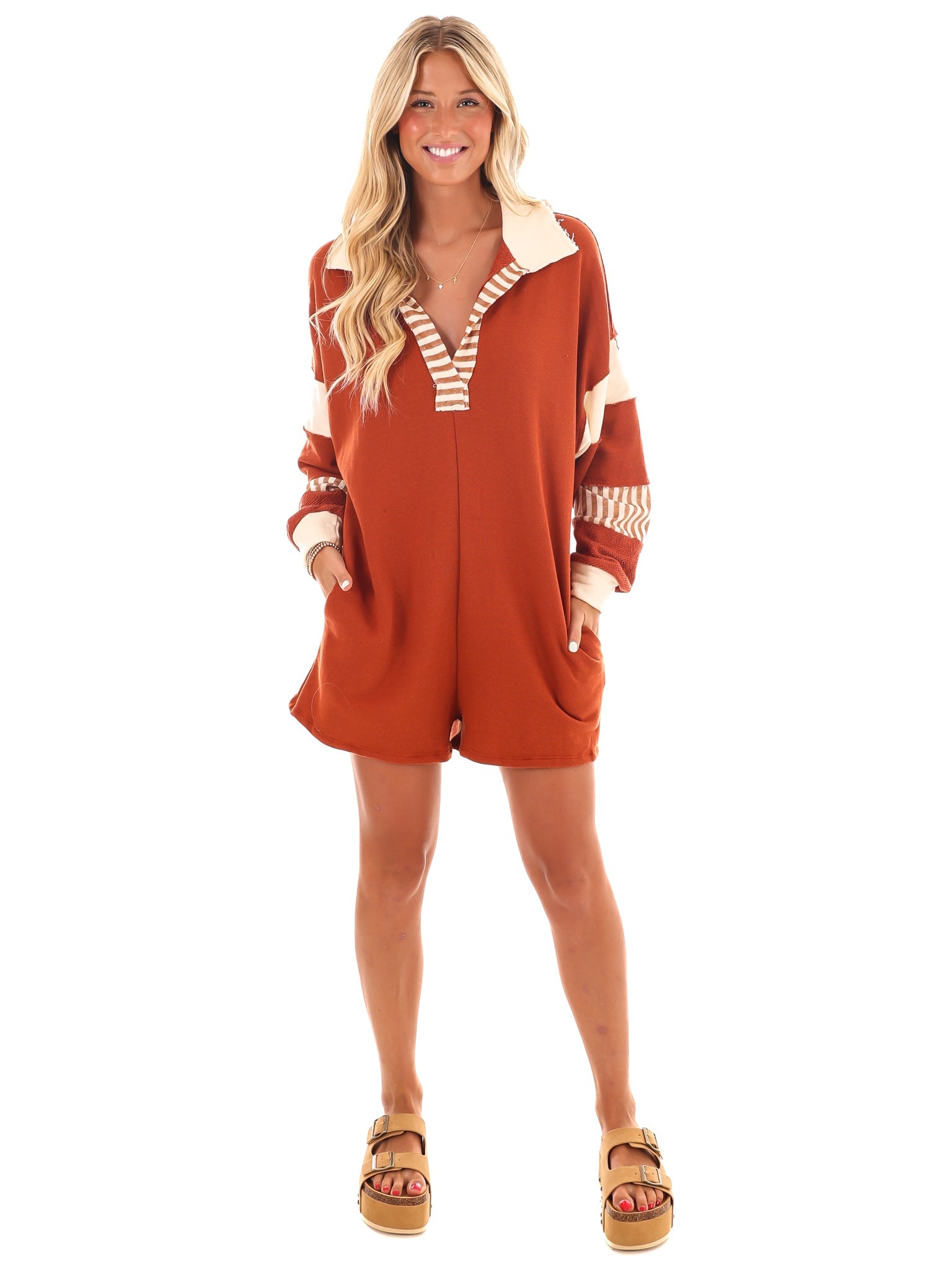 Can't Escape You Collared Romper