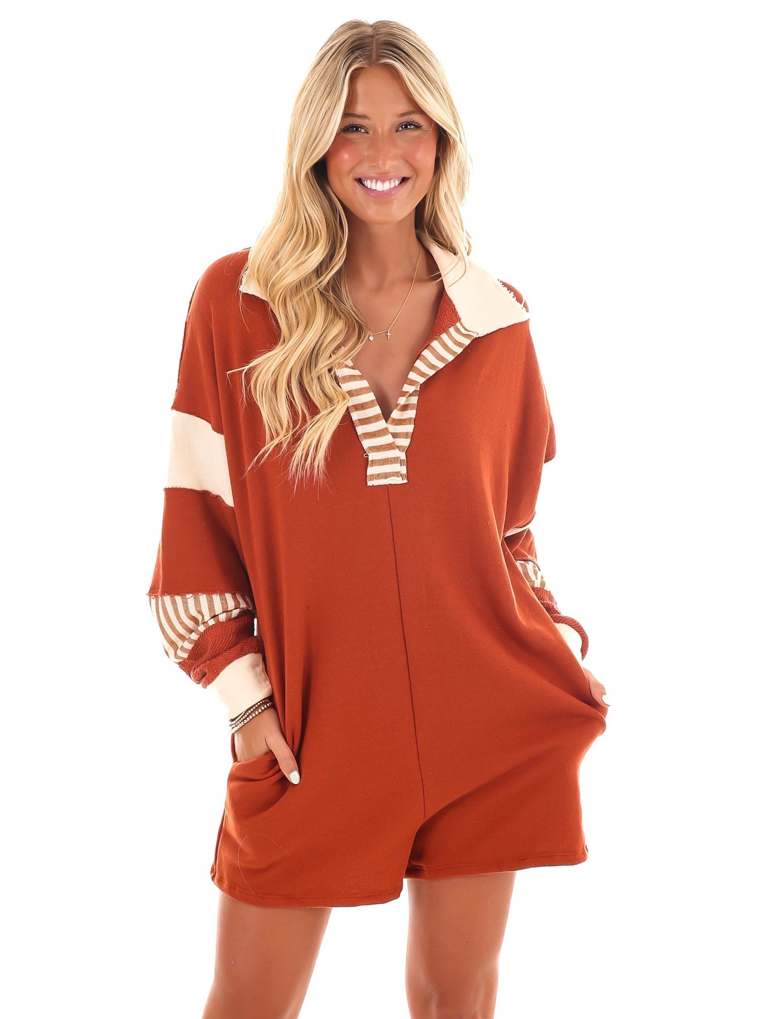 Can't Escape You Collared Romper