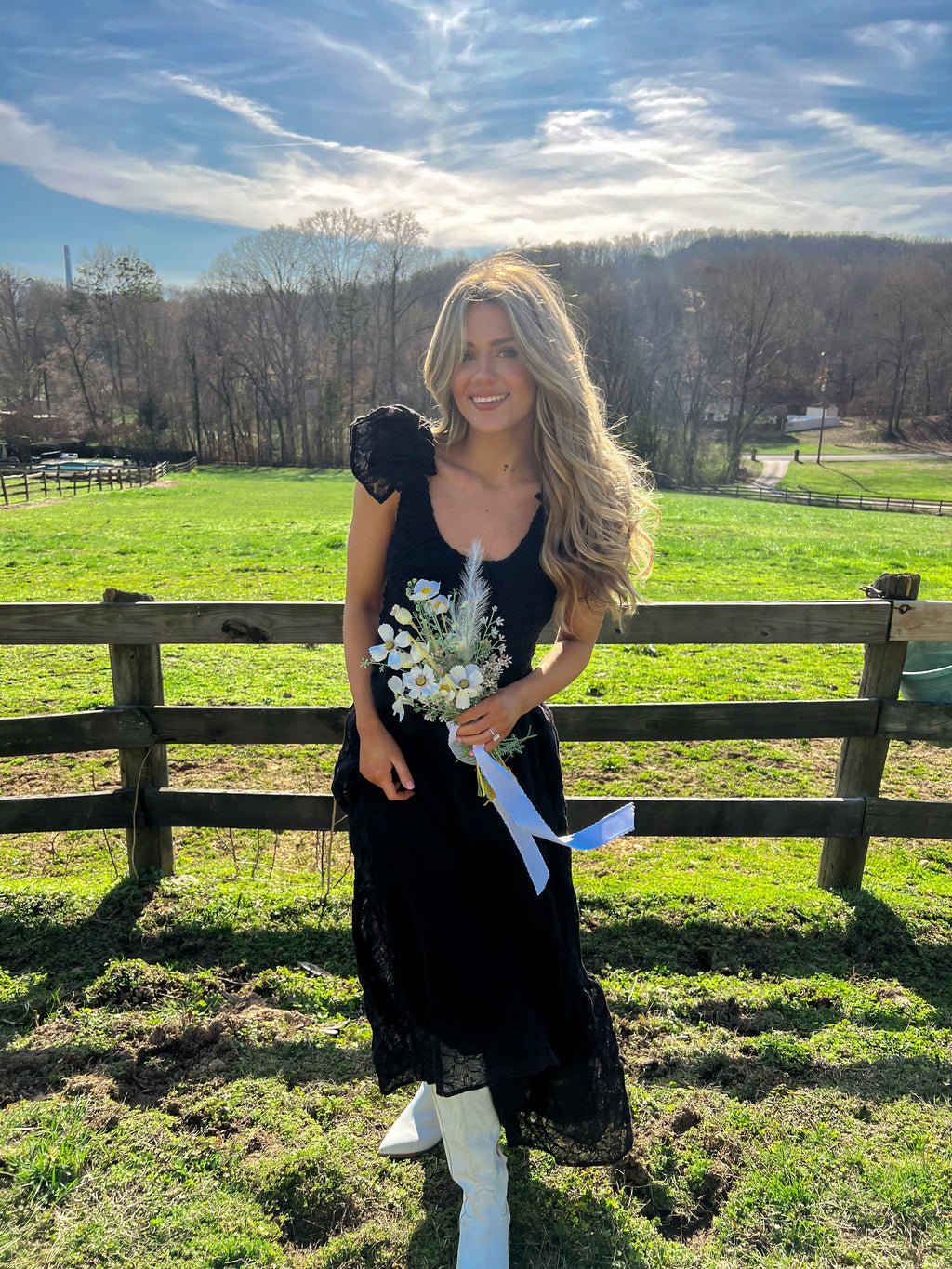 Hello Beautiful Embroidered Midi Dress