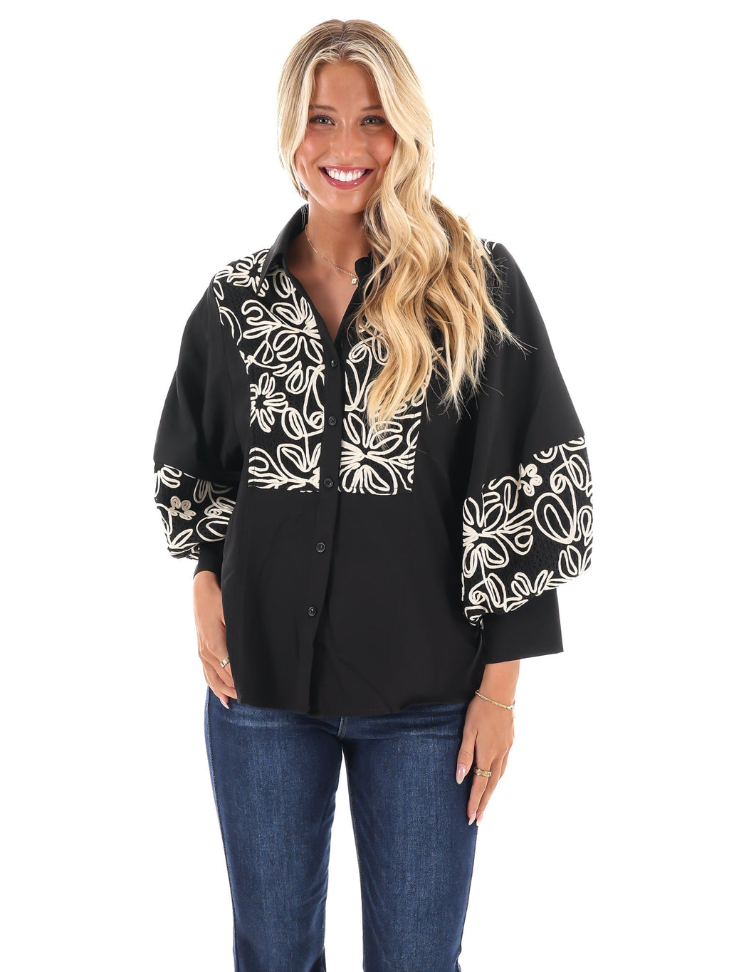 Floral Flourish Embroider Top