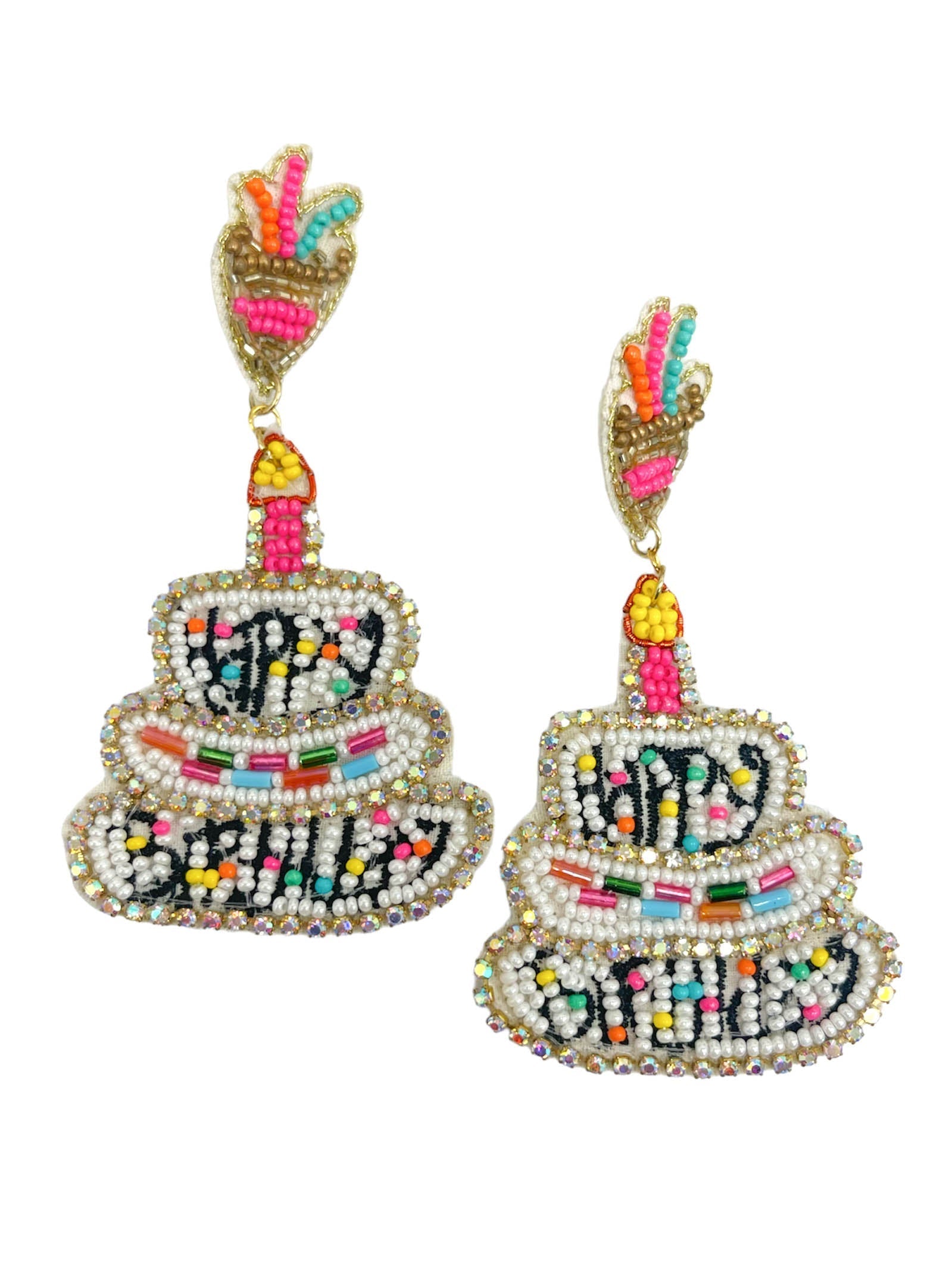 Happy Birthday Cake Earrings