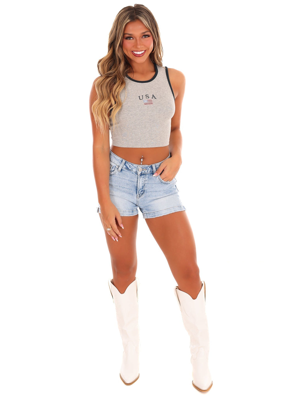 All in My Head Ribbed Crop Top