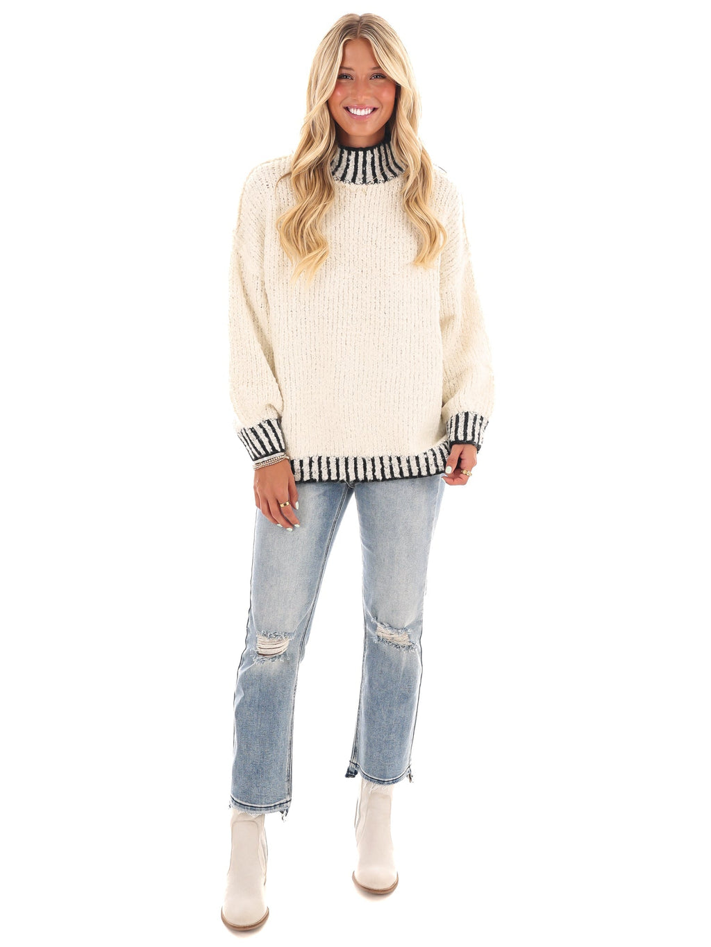 Endless Journey Contrast Sweater Top