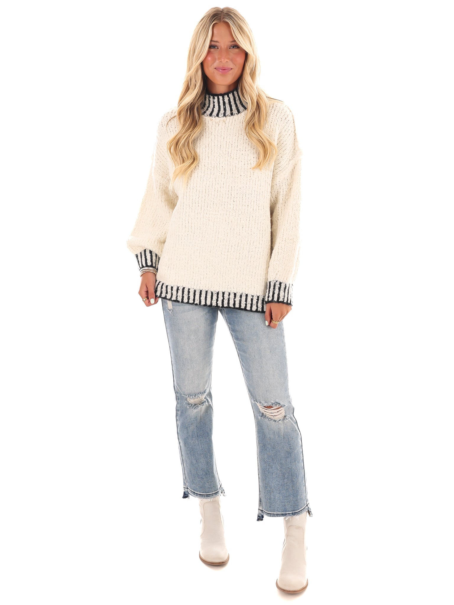 Endless Journey Contrast Sweater Top
