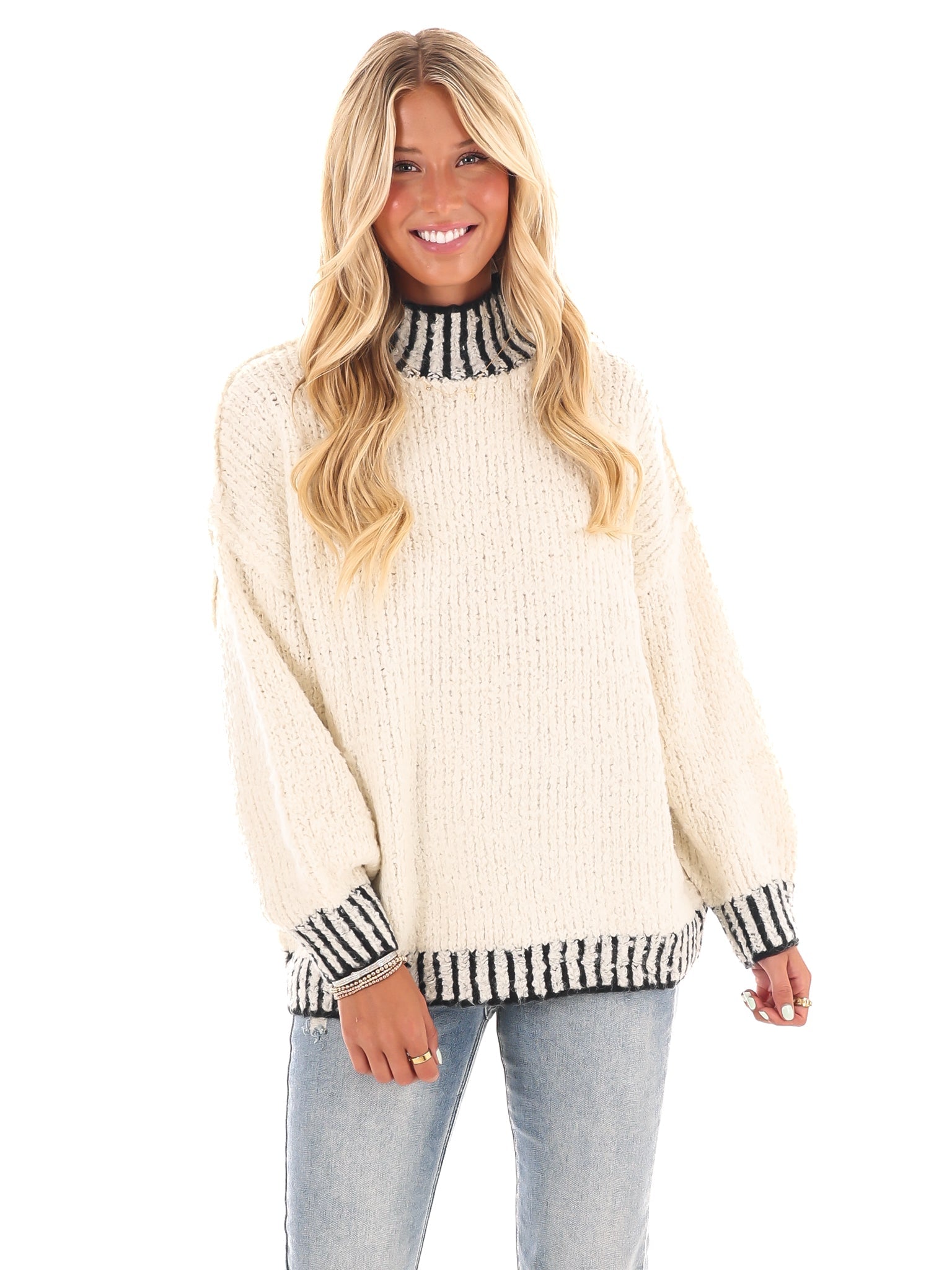Endless Journey Contrast Sweater Top