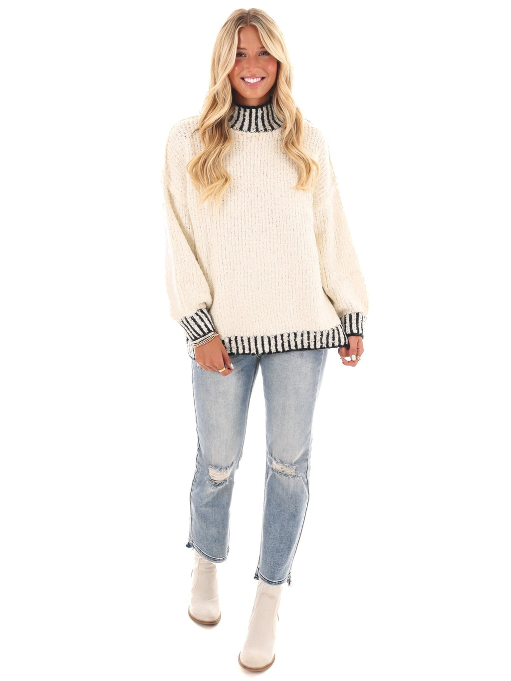 Endless Journey Contrast Sweater Top