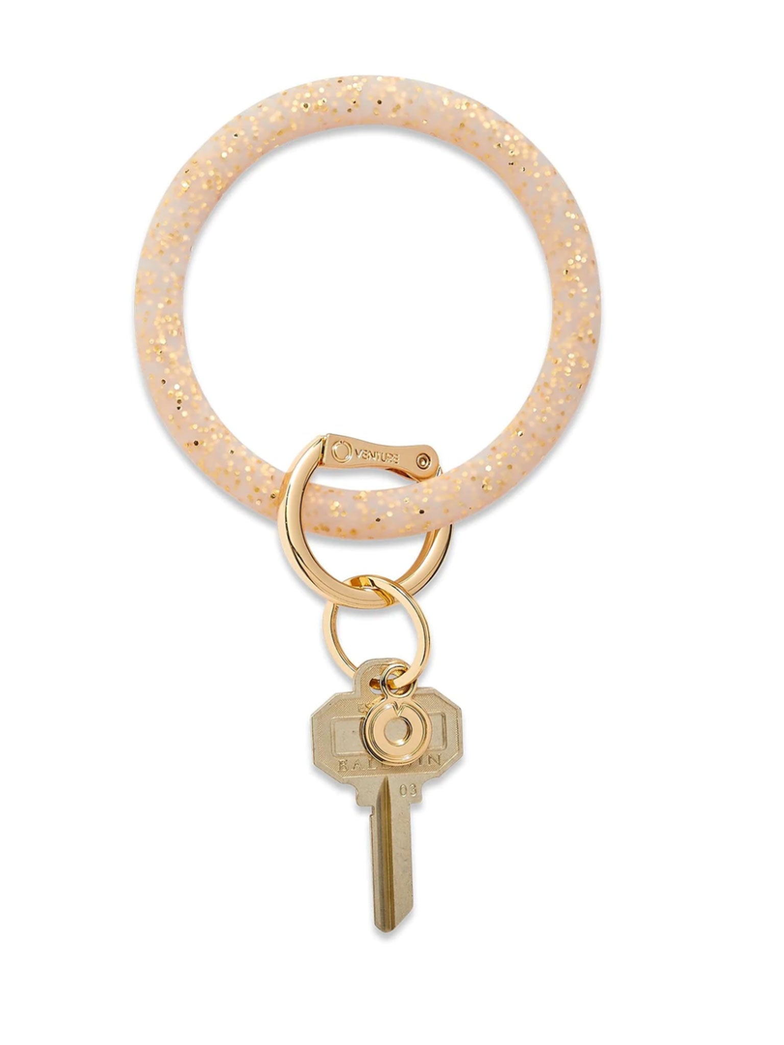 gOld Rush cOnfetti SilicOne Big O Key Ring