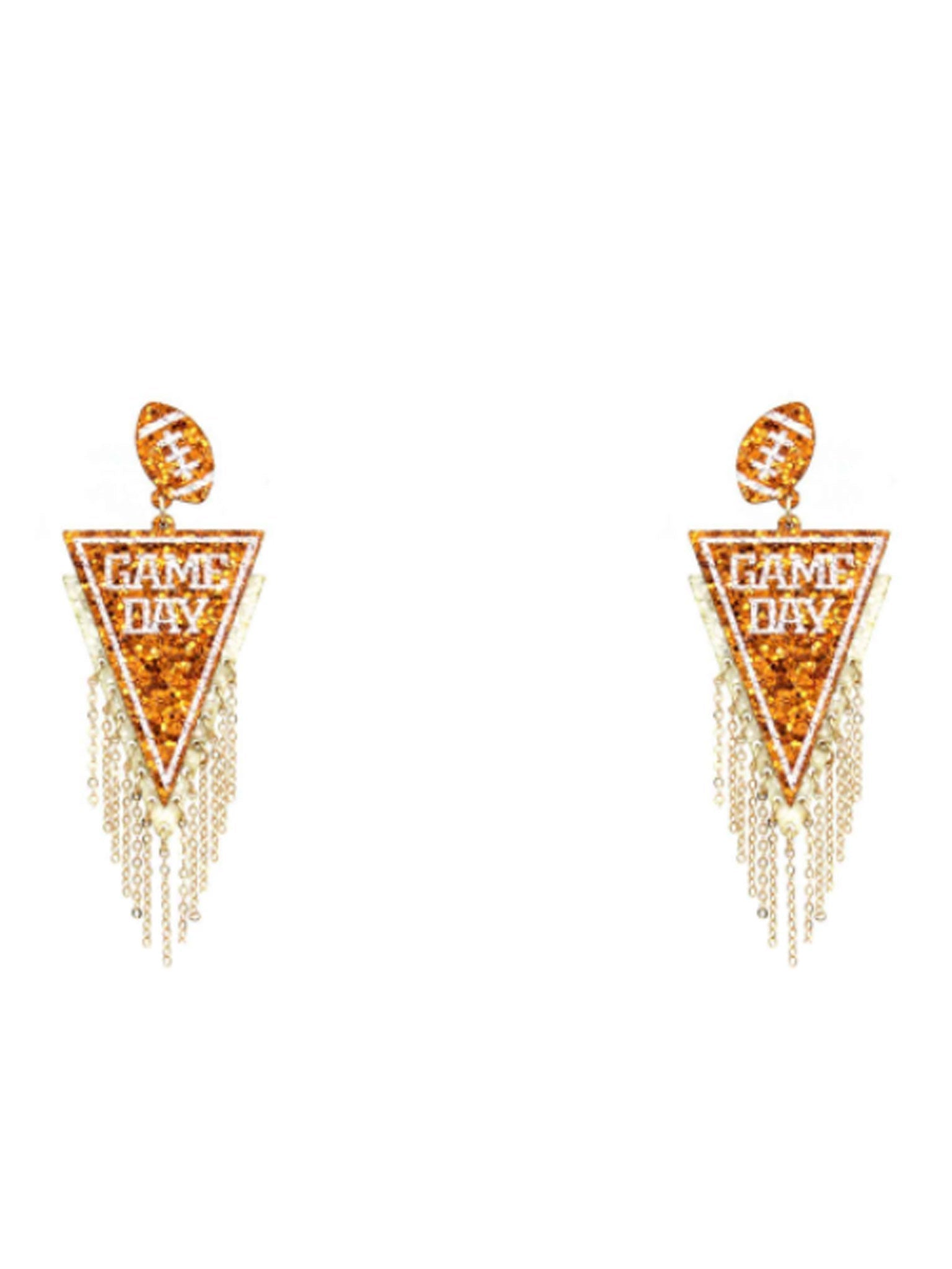 Game Day Glitter Flag Earrings