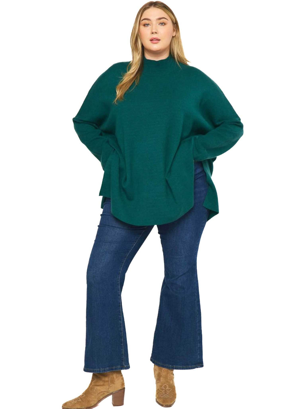 Curvy Love At Last Mock Neck Top