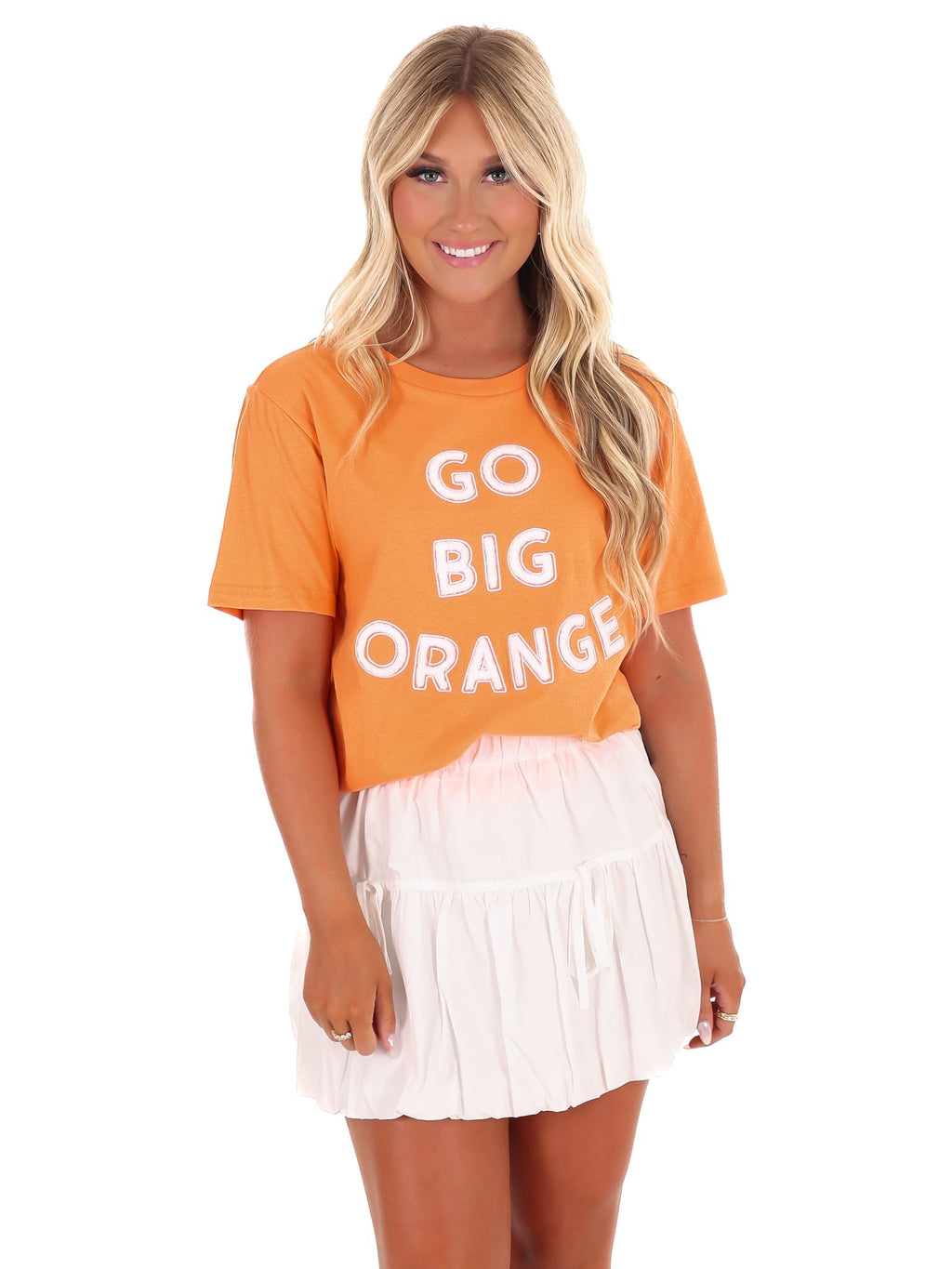 Go Big Orange Chenille Tee