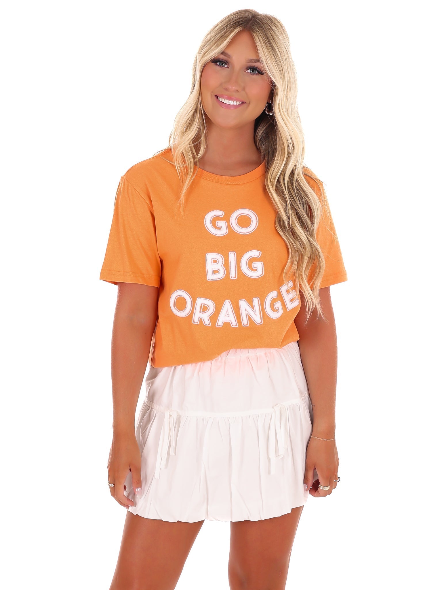 Go Big Orange Chenille Tee