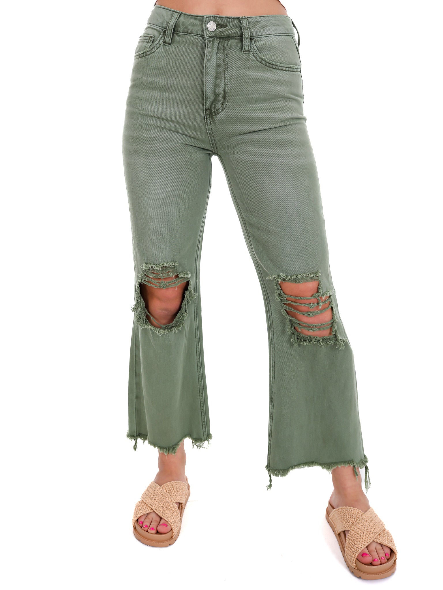 High Standards Vintage Crop Flare Jeans