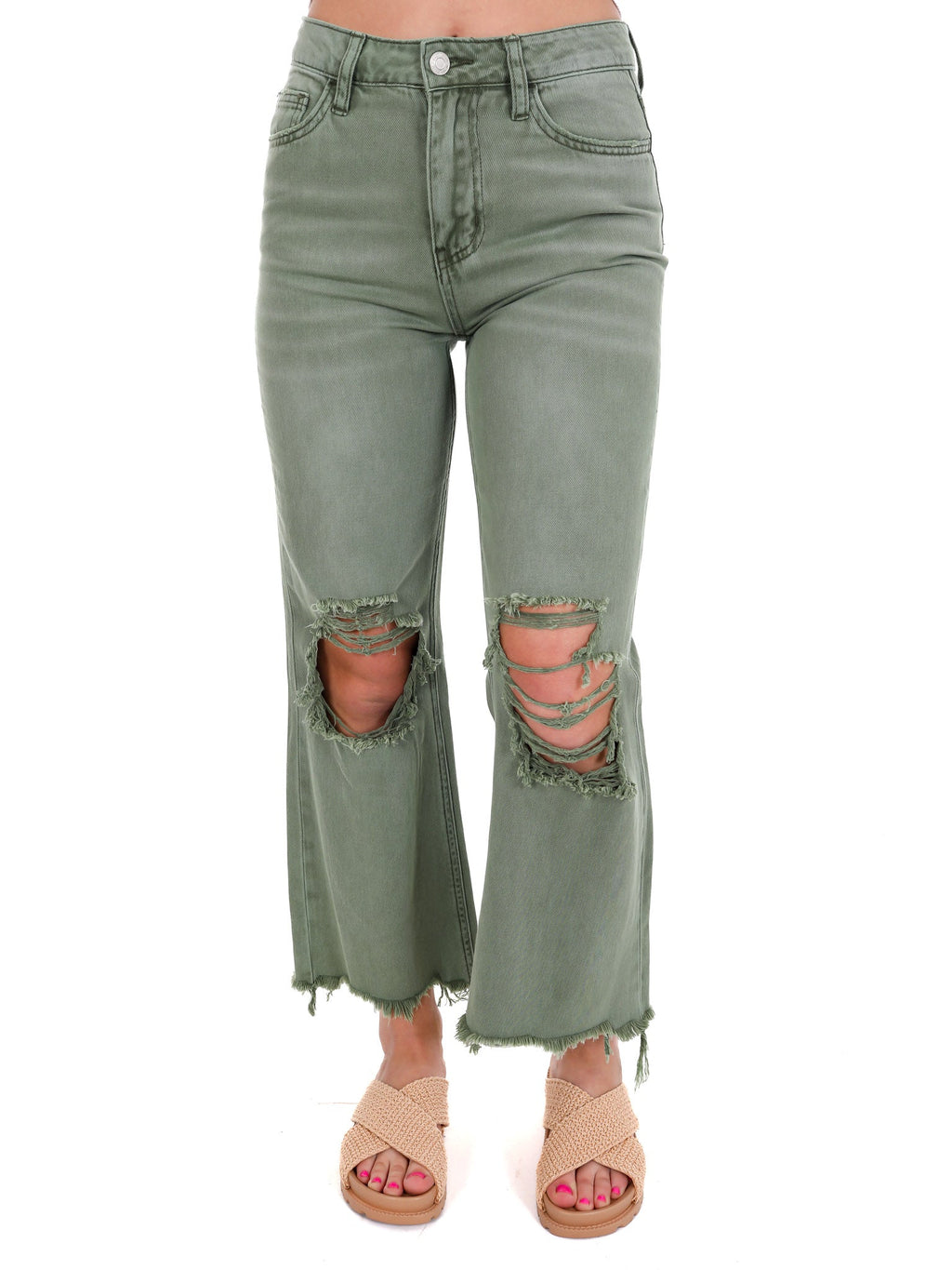 High Standards Vintage Crop Flare Jeans