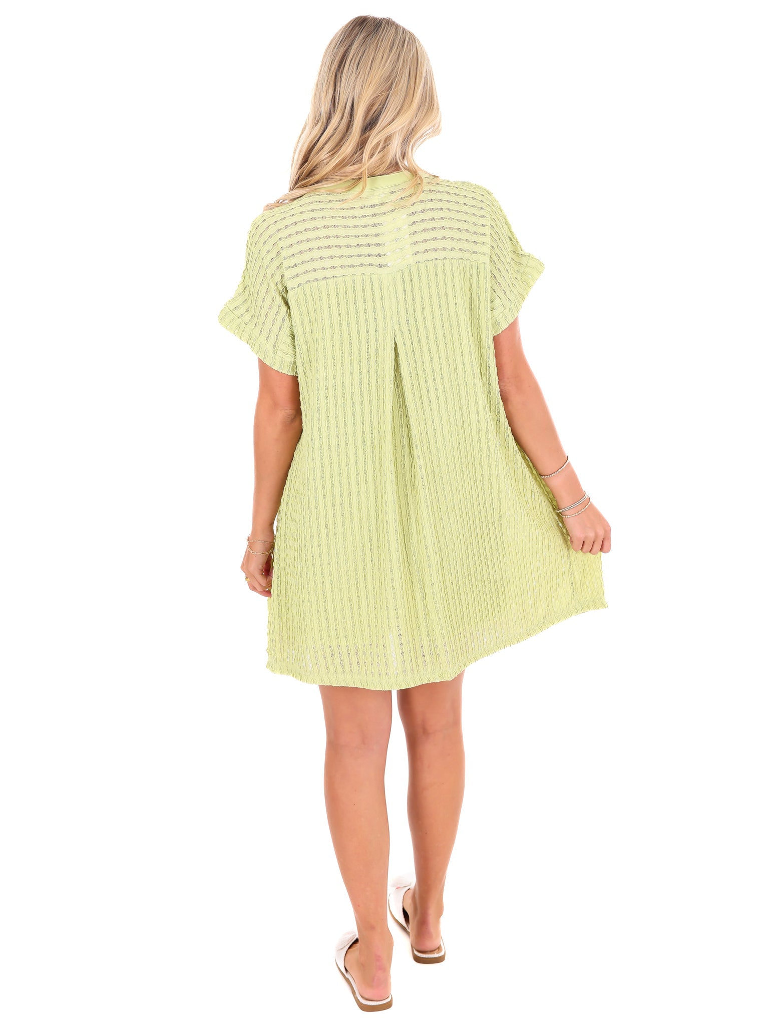 Ask Nicely Textured Mini Dress