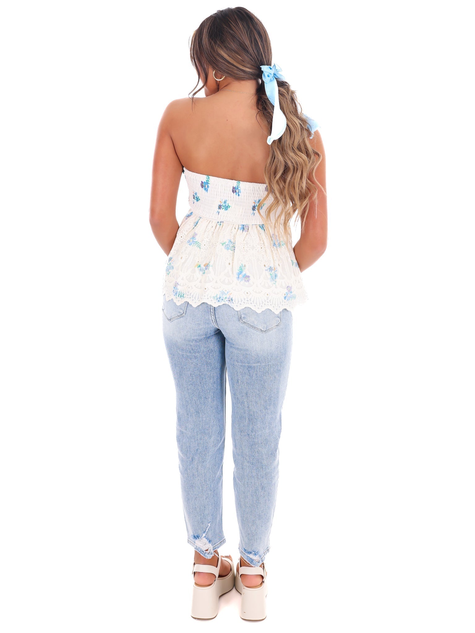 Come What May Floral Tube Top