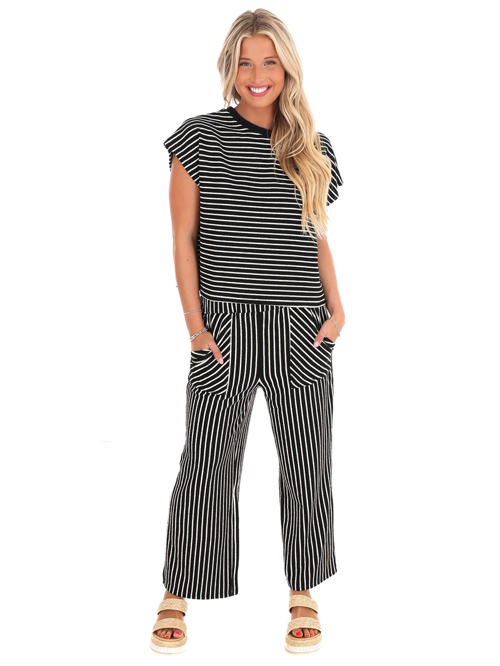 All is Well Stripe Two Piece Set