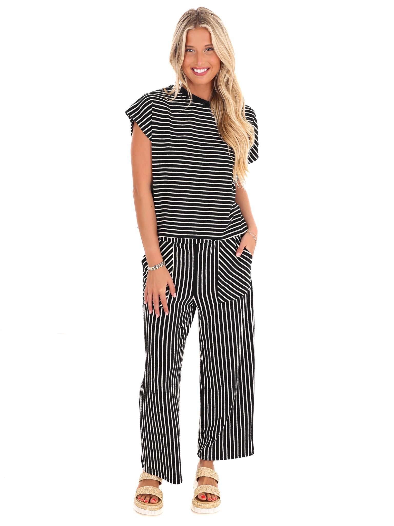 All is Well Stripe Two Piece Set