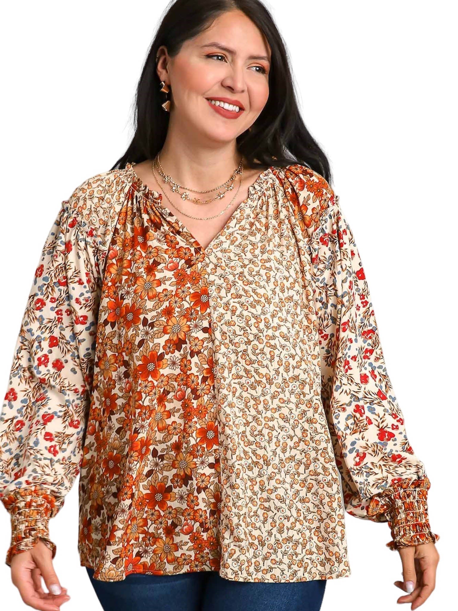 Curvy Win My Heart Print Top