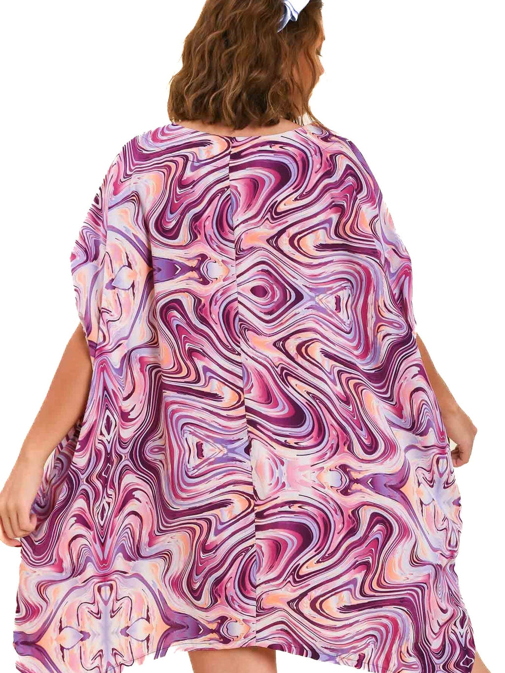 Curvy Fast Forward Swirl Print Dress
