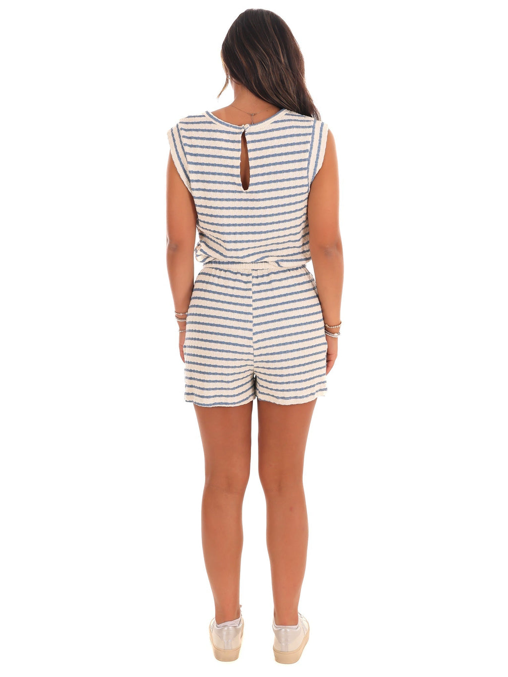 Casual Charm Stripe Romper